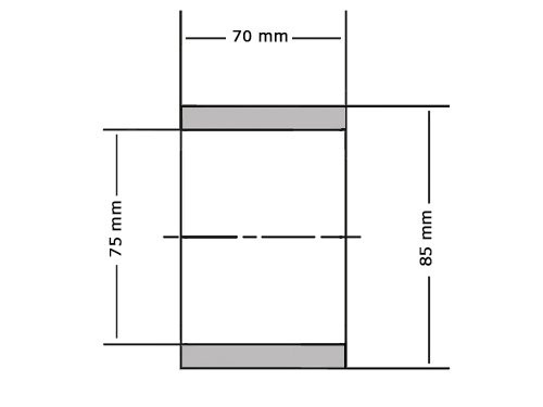 Glijlager Sinterbrons BP25 75x85x70mm
