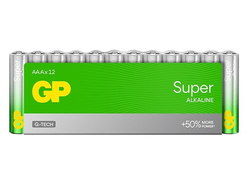 Foto van GP Super Alkaline batterij AAA multipack(12) GP Super Alkaline batterij AAA multipack(12)