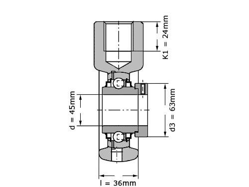 Foto van INA Lagerblok Span RHE45 (45mm) INA Lagerblok Span RHE45 (45mm)