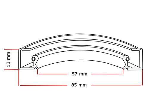 Oliekeerring 57x85x13mm BASL NBR 70