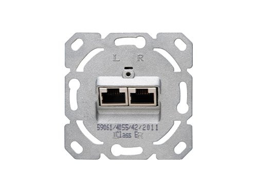 Foto van Kopp inbouw unit UTP CAT6 RJ45 2-voudig Kopp inbouw unit UTP CAT6 RJ45 2-voudig