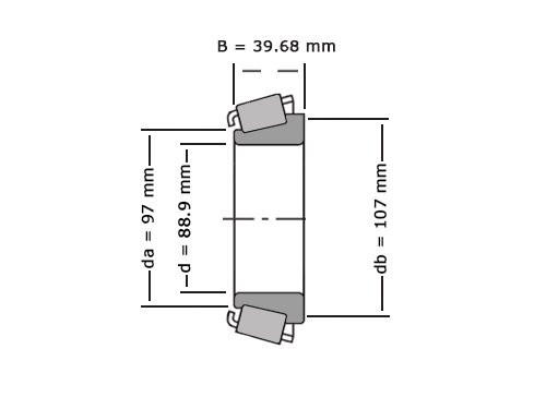 NTN Kegellager 4T-HM518445 (88.9x152.4x39.69mm)