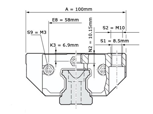 Foto van Bosch Rexroth Kogelwagen Koolstofstaal KWD-035-FLS-C3-X-1 Zonder Kogelketting Bosch Rexroth Kogelwagen Koolstofstaal KWD-035-FLS-C3-X-1 Zonder Kogelketting
