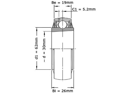IBB Insert Lager UK206 (30mm)