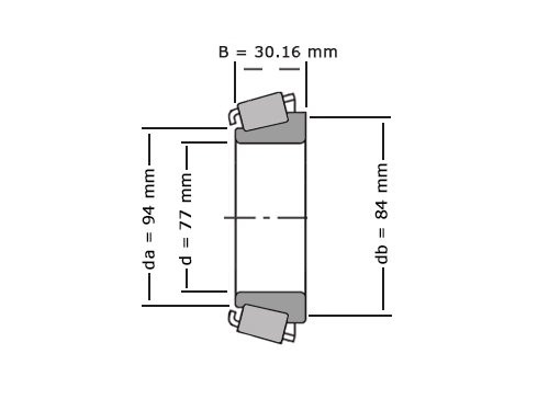 NTN Kegellager 4T-33275 (69.85x94.5x30.16mm)