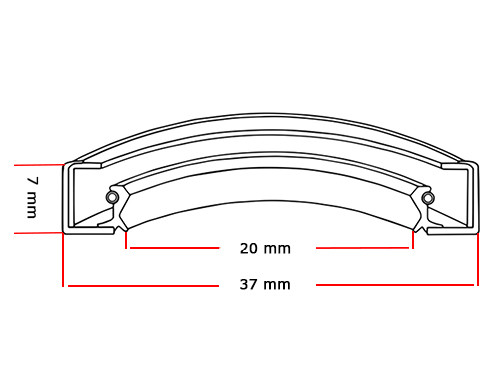 Dichtomatik Oliekeerring 20x37x7mm BASL NBR 70