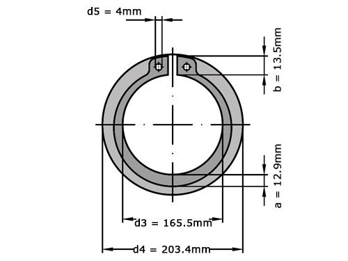 Seegerring DIN 471 175mm Verenstaal