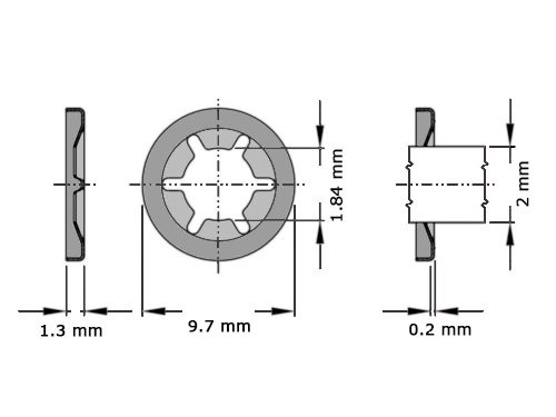 Starlock Borgring 2mm