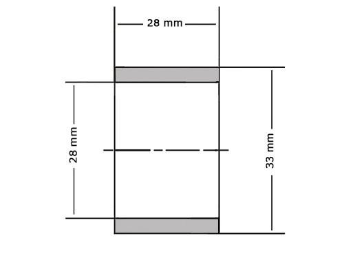 Glijlager Sinterbrons BP25 28x33x28mm