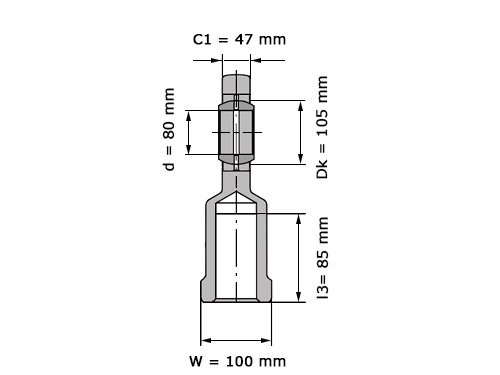 INA Stangkop GIR 80 DO 2RS (80x180x55mm)