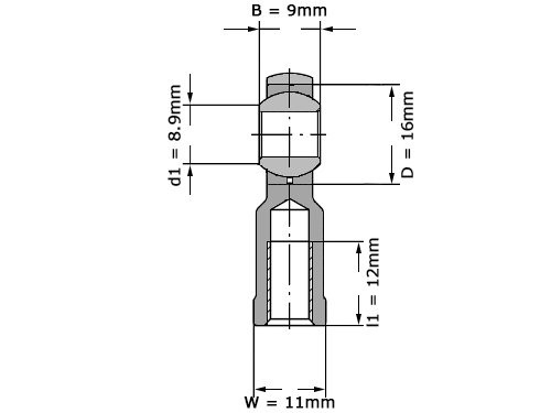 INA Stangkop GIKR6 PB (6x20x9mm)