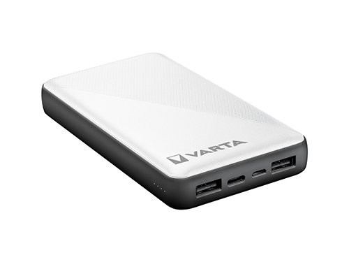 Foto van Powerbank 15.000mA zilver USB + USB-C Powerbank 15.000mA zilver USB + USB-C