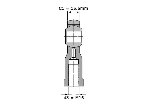 SKF Stangkop SIKAC16 M (16x43x21mm)