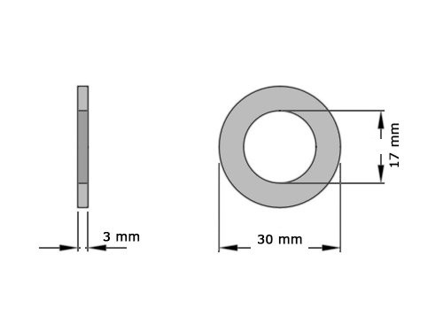 Sluitring DIN 125A M16 RVS A2