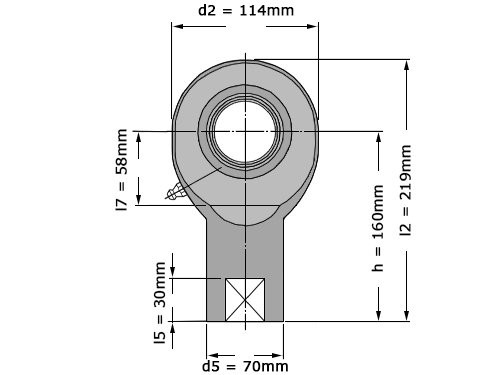 SKF Stangkop SIA50 ES 2RS (50x114x35mm)