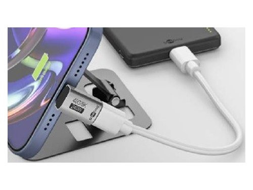 USB-C adapter - male/female verticaal kort