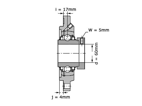 Foto van INA Lagerblok Rond RFE60 (60mm) INA Lagerblok Rond RFE60 (60mm)