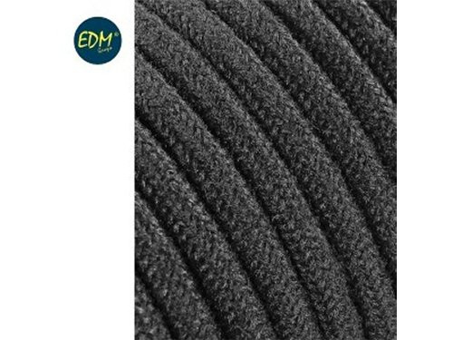 Omsponnen snoer 2x0,75qmm zwart 5m