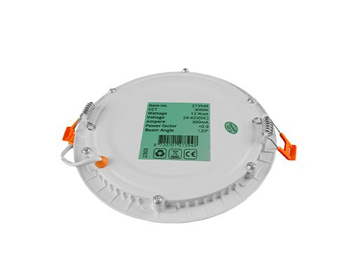 Foto van LED panel downlight 12W 3000K incl. driver wit LED panel downlight 12W 3000K incl. driver wit