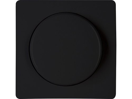Kopp HK05 mat zwart afdekplaat + knop dimmer