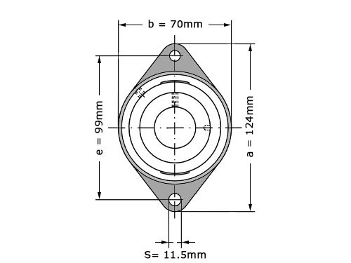 Foto van INA Lagerblok Ovaal RCJTZ25 XL (25mm) INA Lagerblok Ovaal RCJTZ25 XL (25mm)