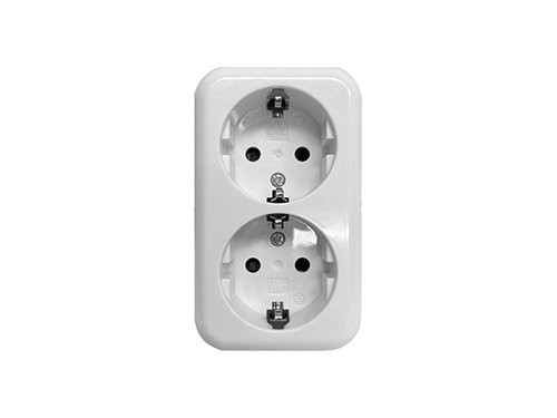 Benson opbouw stopcontact wcd RA dubbel wit