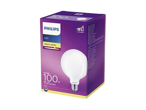 Philips LED Globe G120 E27 10,5-100W 2700K filament mat
