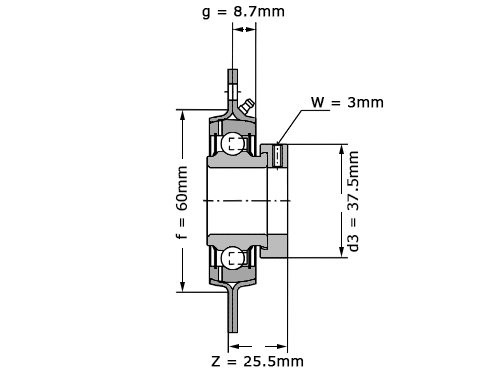 INA Lagerblok Plaatstaal Rond GRA25 (25mm)