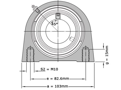 SKF Lagerblok Staand SYF35 FM (35mm)