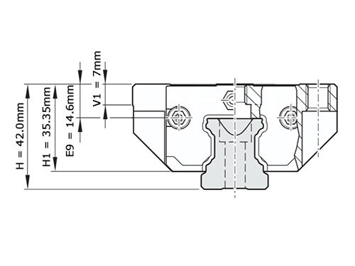 Bosch Rexroth Kogelwagen Koolstofstaal KWD-030-FNS-C1-H-1 Met Kogelketting - SS