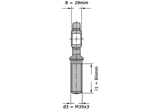 Foto van IBB Stangkop GAL 40 UK 2RS (40x92x28mm) IBB Stangkop GAL 40 UK 2RS (40x92x28mm)
