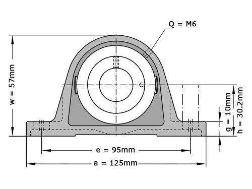 INA Lagerblok Staand PASEY17 (17mm)