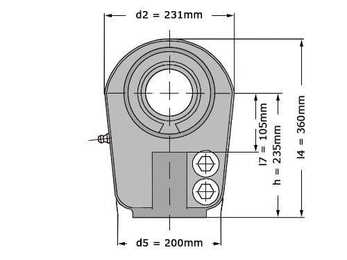 Foto van IBB Stangkop GIHRK 100 UK 2RS (100x230x70mm) IBB Stangkop GIHRK 100 UK 2RS (100x230x70mm)