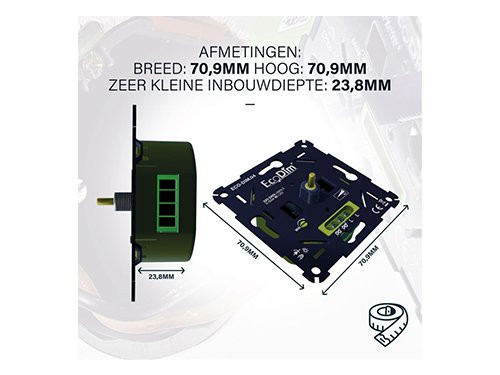 LED dimmer 0-150W EcoDim fase afsnijding