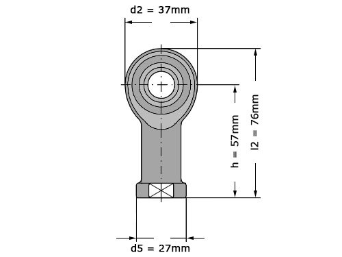 SKF Stangkop SILKAC14 M (14x37x19mm)