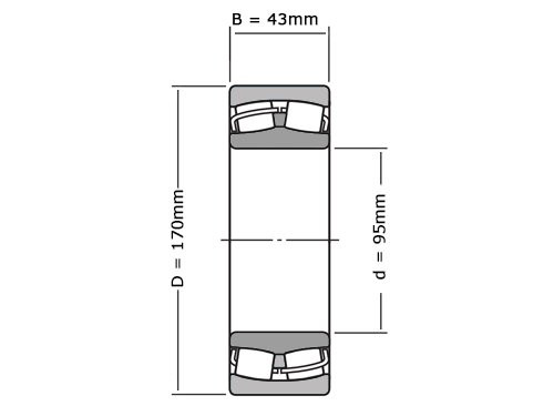 NKE Tonlager 22219 Cilindrisch E C3 W33 (95x170x43mm)