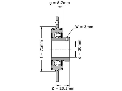 Foto van INA Lagerblok Plaatstaal Rond RAY30 (30mm) INA Lagerblok Plaatstaal Rond RAY30 (30mm)