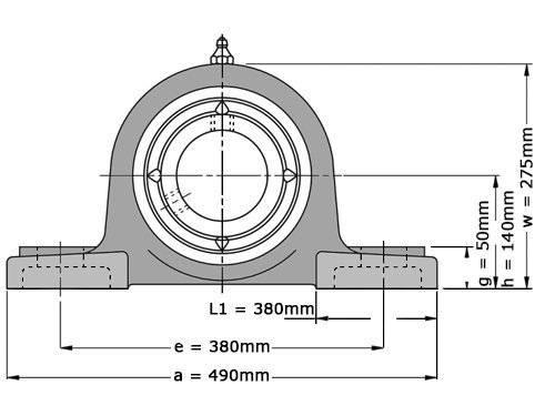 NTN Lagerblok Staand UCP320 D1 (100mm)