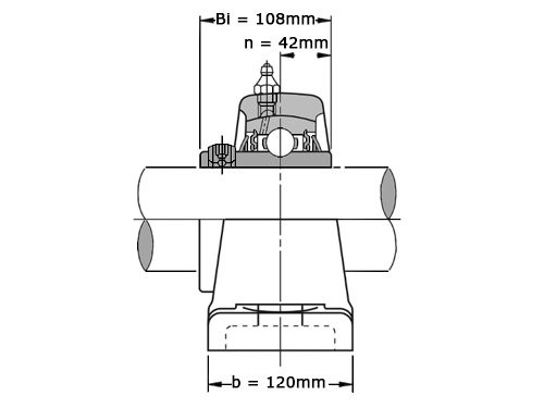 NTN Lagerblok Staand UCP320 D1 (100mm)