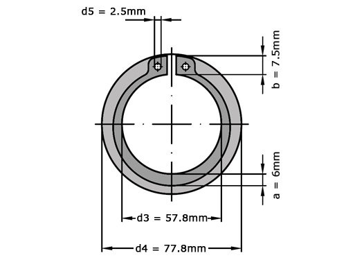 Seegerring DIN 471 62mm Verenstaal