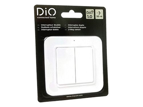DiO Draadloze wand schakelaar dubbel wit