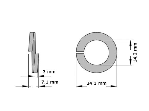 Veerring DIN 127B M14