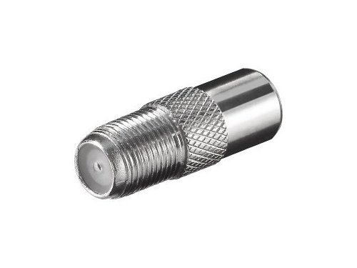 F-connector verbinder female - coax IEC male