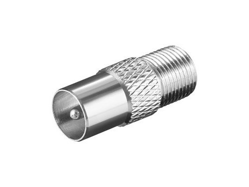 F-connector verbinder female - coax IEC male