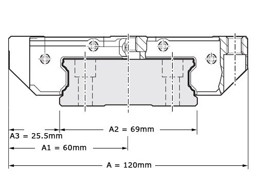 Bosch Rexroth Kogelwagen Koolstofstaal KWD-025-BNS-C0-H-1 Met Kogelketting