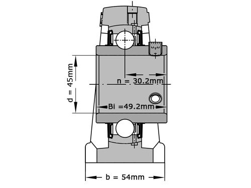 FAG Lagerblok Staand UCPA209 (45mm)