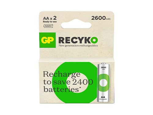 GP NiMH oplaadbare batterij AA 2600mA blister(2)
