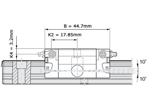 Bosch Rexroth Kogelwagen Super Koolstofstaal KWD-015-FKS-C0-H-1 Zonder Kogelketting - SS