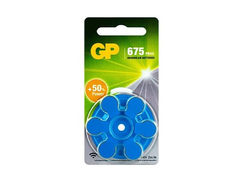 GP gehoor batterij ZA675 blister(6)