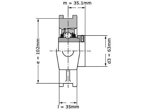 Foto van INA Lagerblok Span TTUE45 (45mm) INA Lagerblok Span TTUE45 (45mm)